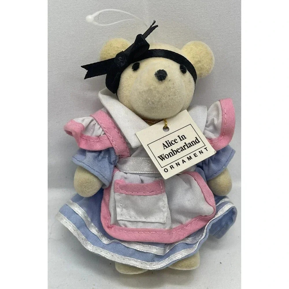 Vintage Alice In Wonbearland Mini V.I.B. 1992 North American Bear 5" Ornament